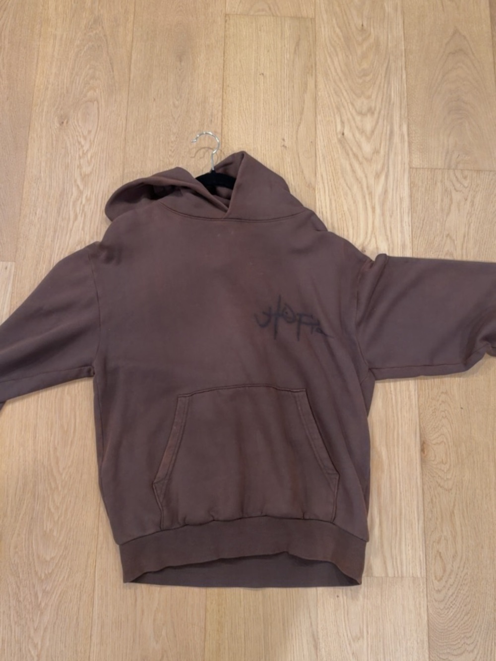 Travis Scott Brown Graphic Hoodie with Front Pocket